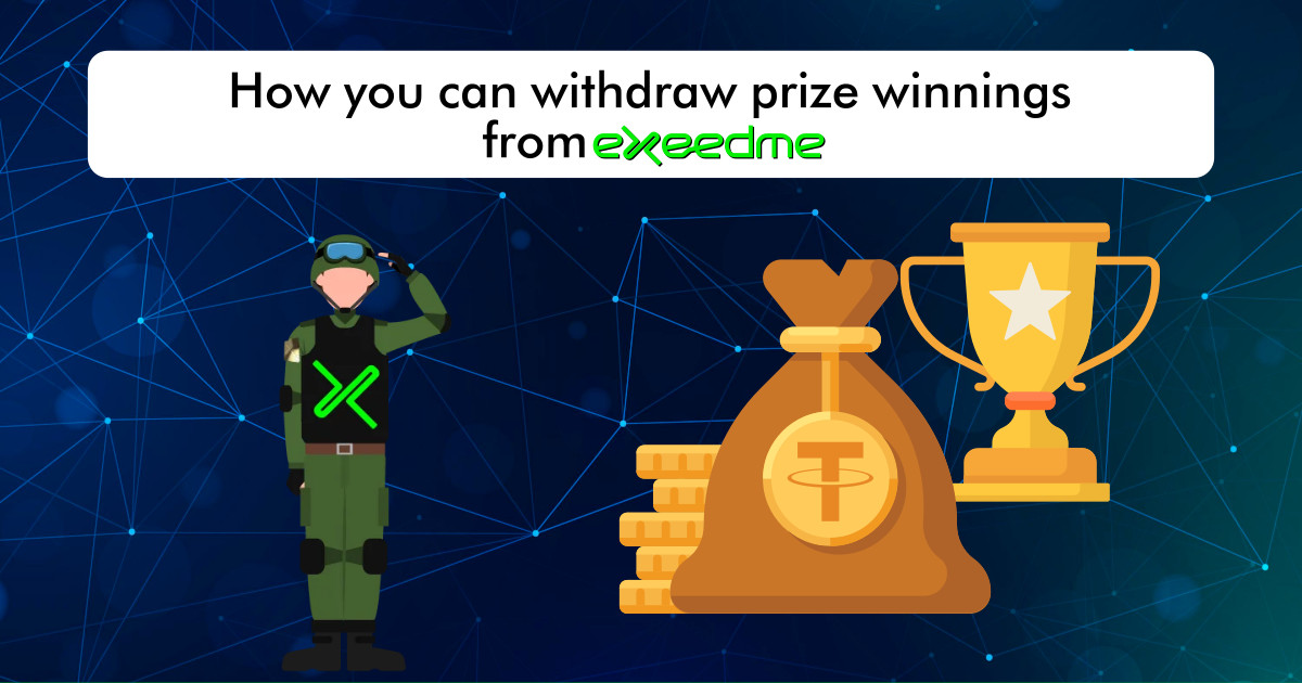 How can you withdraw prize winnings from Exeedme?