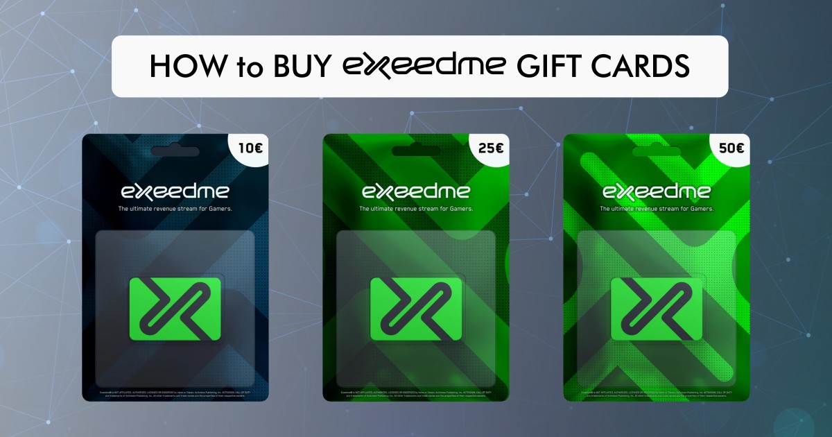 How to buy the Exeedme gift cards